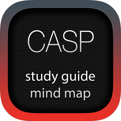 CompTIA Advanced Security Practitioner (CASP) interactive study guide mind map logo