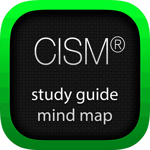 Certified Information Security Manager (CISM) interactive study guide mind map logo