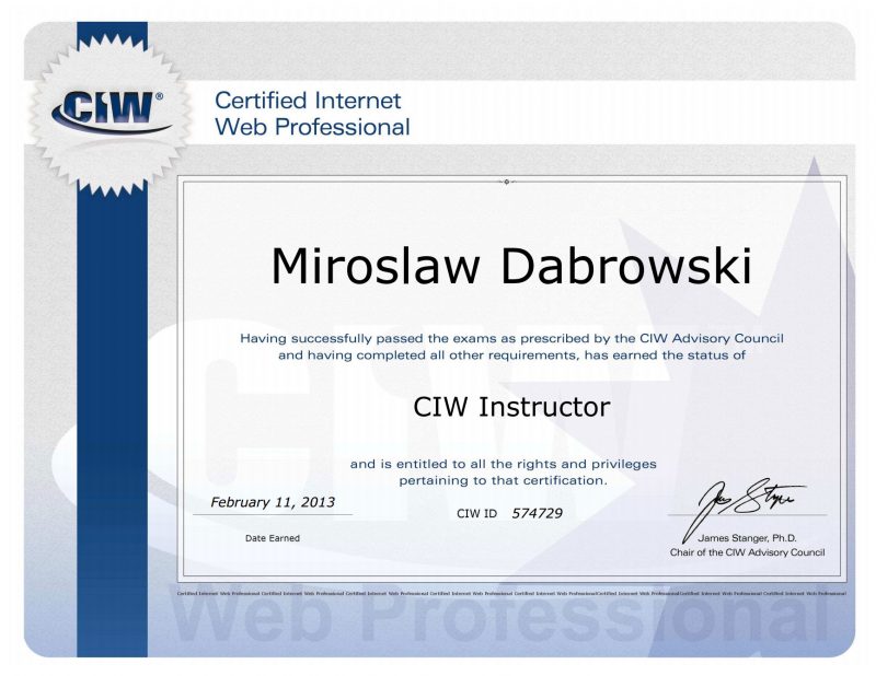 CIW Instructor