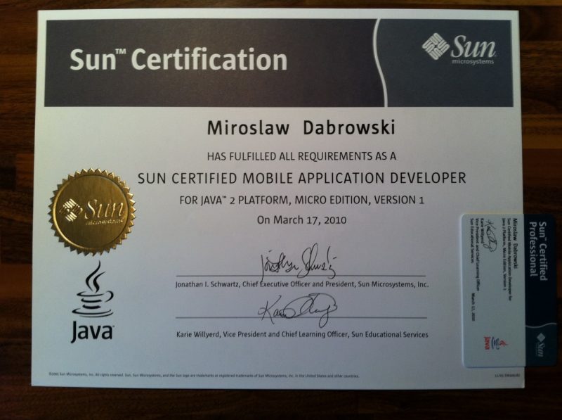 Sun Certified Mobile Application Developer (SCMAD)