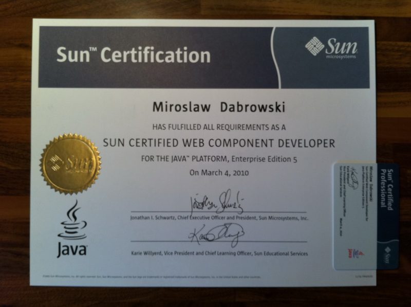 Sun Certified Web Component Developer (SCWCD)
