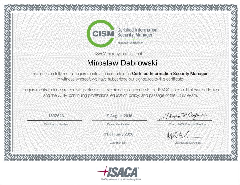 CISM - Certified Information Security Manager