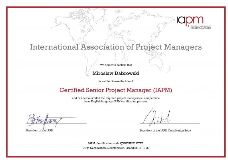 CSPM - Certified Senior Project Manager