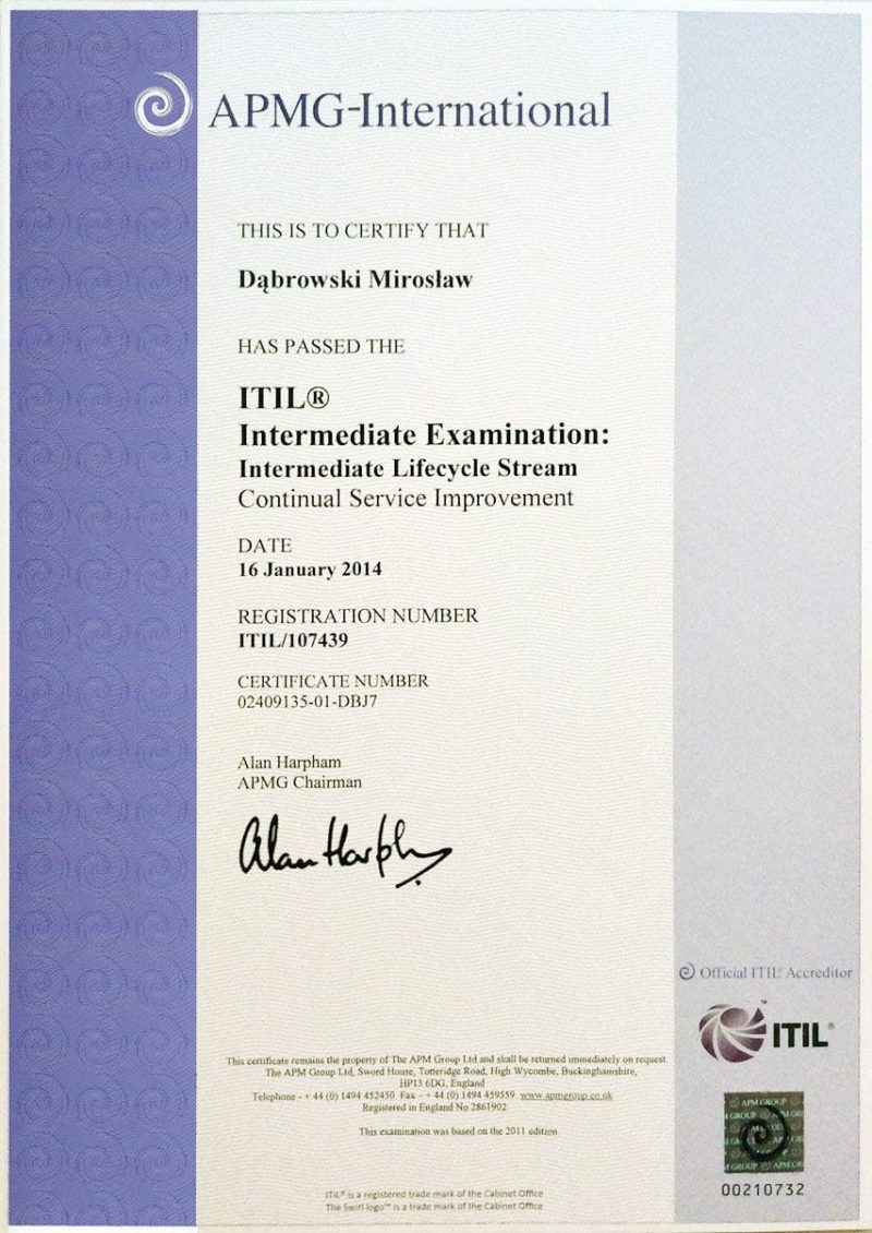 ITIL Intermediate - Continual Service Improvement (CSI)