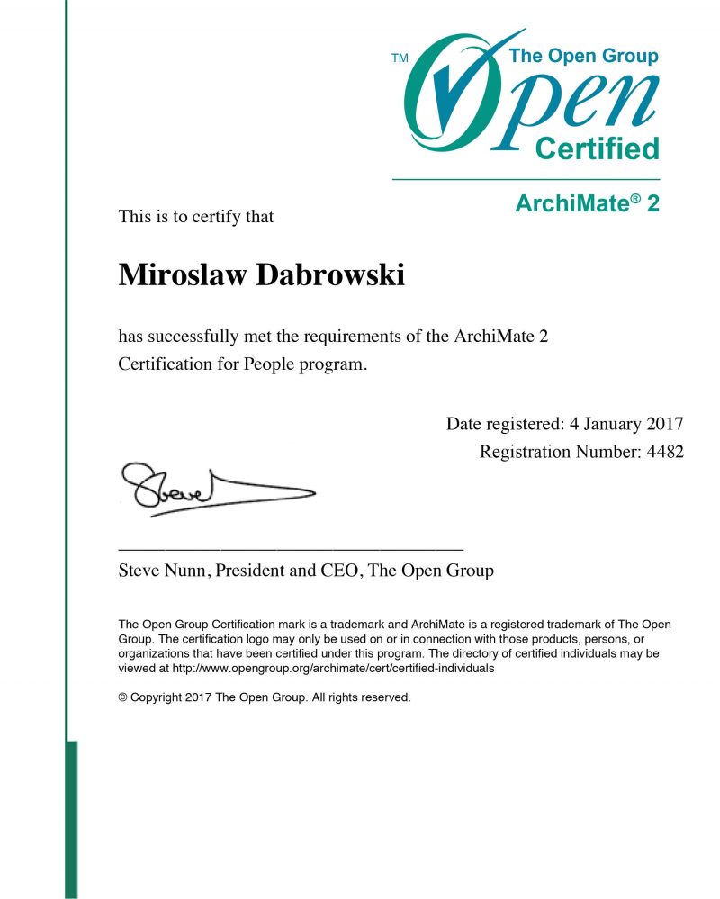 Archimate 2 Certified