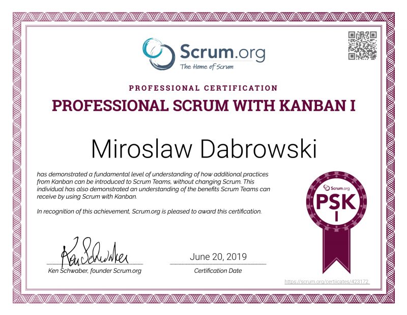 PSK I - Professional Scrum with Kanban I