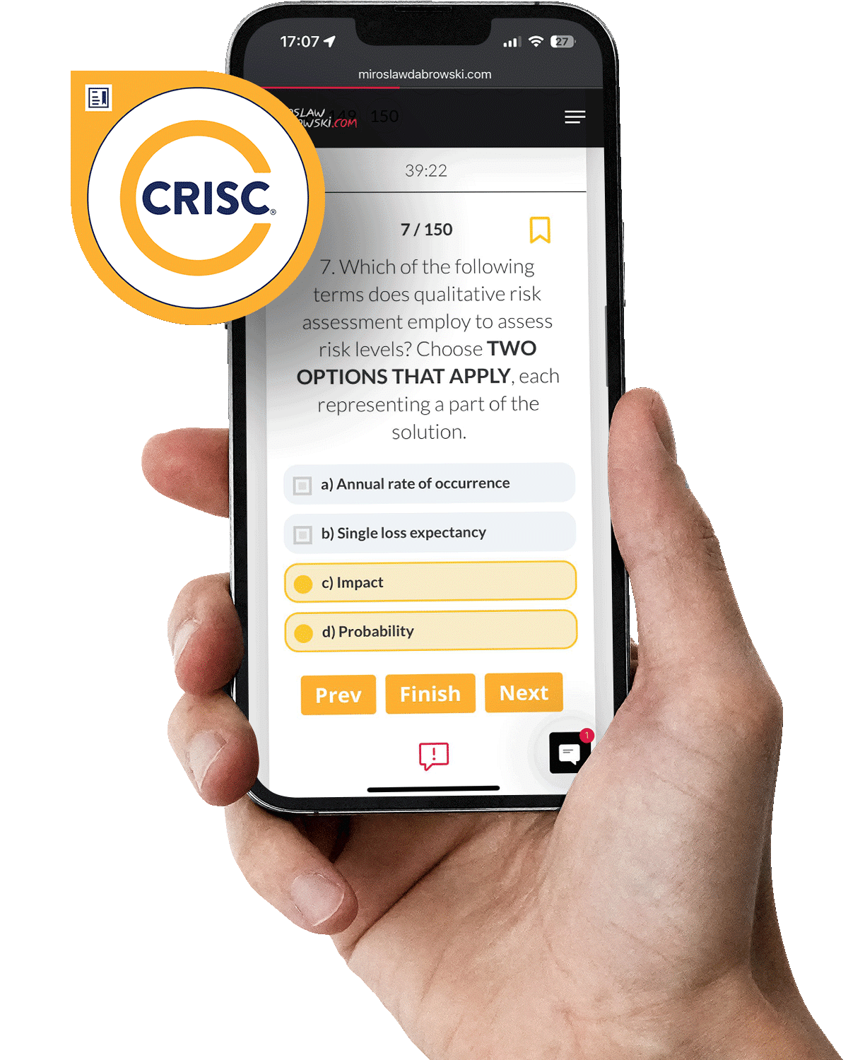 CRISC Exam Simulator by Miroslaw Dabrowski